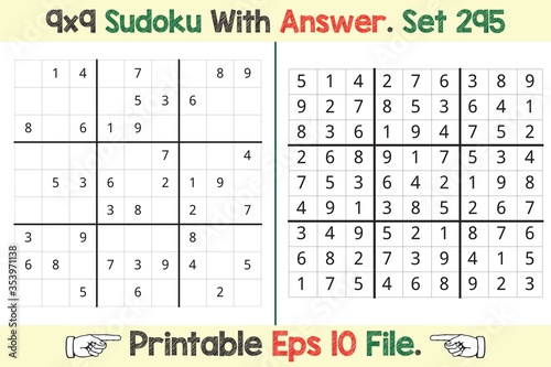 Advance Sudoku Puzzle Games Easy to Hard with Answer
