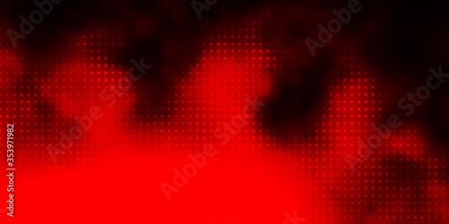 Dark Orange vector backdrop with dots. Modern abstract illustration with colorful circle shapes. New template for a brand book.