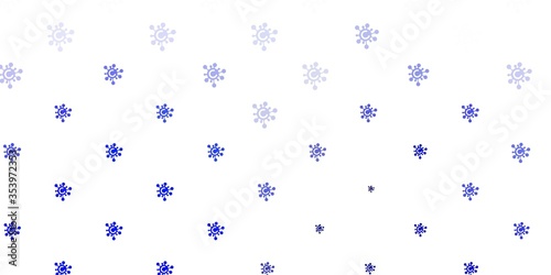 Light BLUE vector texture with disease symbols.