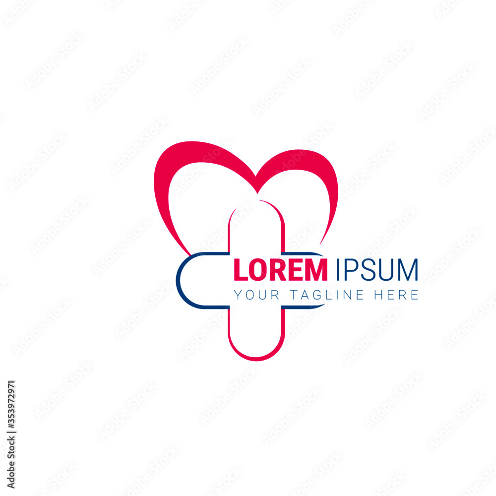 Dental clinic illustration vector logo design health care hospital teeth care clinic dental hospital logo. Dental clinic illustration vector logo design health care hospital teeth care clinic dental hospital logo.
