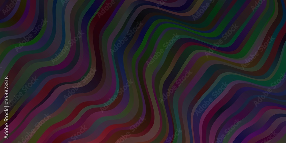 Dark Pink, Red vector pattern with curved lines. Dark Pink, Red vector pattern with curved lines.