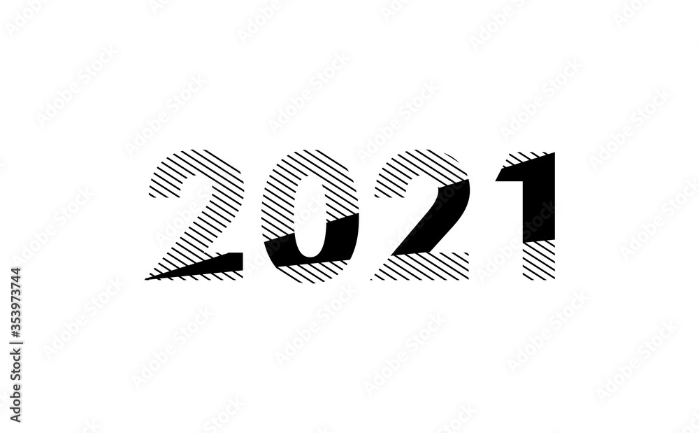 Happy new year 2021 Text Design vector. happy new year 2021 Happy new year 2021 Text Design vector. happy new year 2021