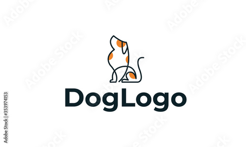 Dog Logo can for Pet Clinic, Veterinary, Pet care, Pet Shop - Dog Shop - Dog Community - DOg LOvers with modern design, fresh concept, blue color, and vector EPS 10