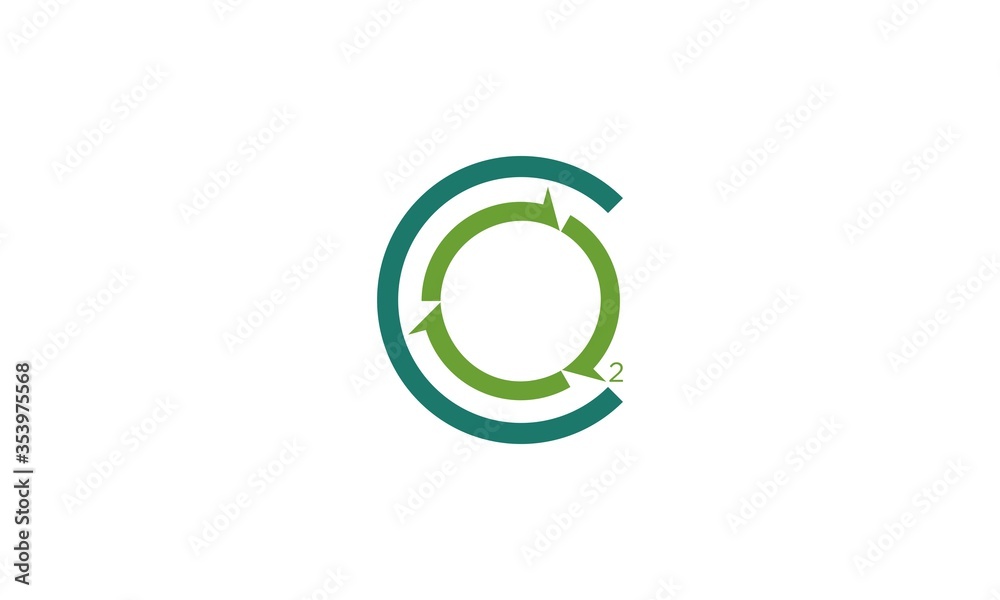 c, carbon, co2, caron dioxid, icon, symbol, green c, carbon, co2, caron dioxid, icon, symbol, green