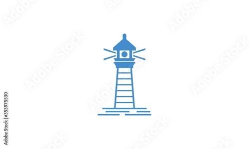 lighthouse, tower, building, sky, architecture, white, blue, light, church, clock, landmark, sea, beacon, coast, old © Gus