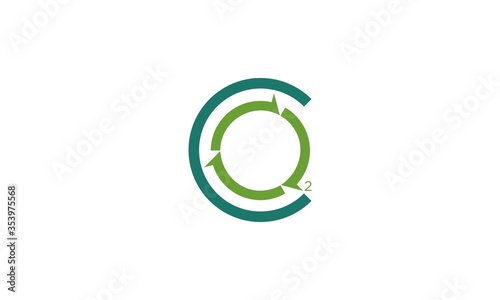 c, carbon, co2, caron dioxid, icon, symbol, green