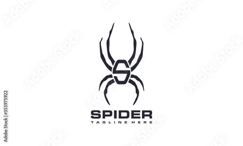 Creative and professional spider for fashion or clothing logo design vector editable
