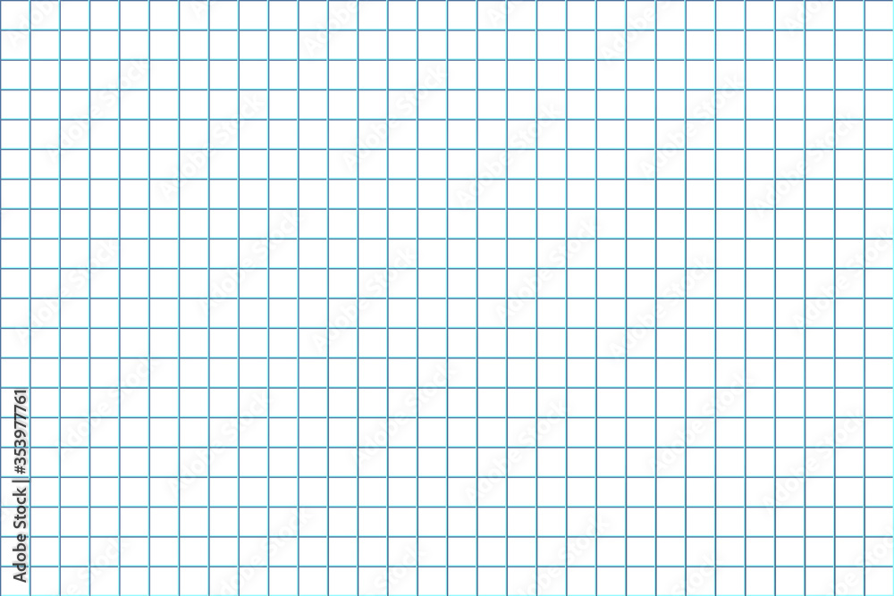 Grid paper. Abstract squared background with blue graph. Geometric pattern for school, wallpaper, textures, notebook. Lined blank isolated on transparent background.