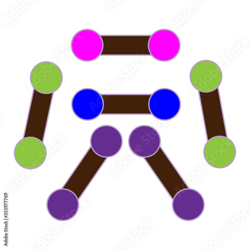 cartoon robot stick vector design illustration