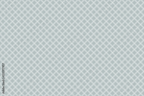 Double dashed diagonal white lines intersecting into a repeating diamond pattern on a gray background, vector illustration