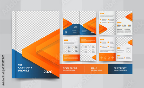 Pages creative business brochure with modern abstract design. Use its business presentations and multi-purpose design	