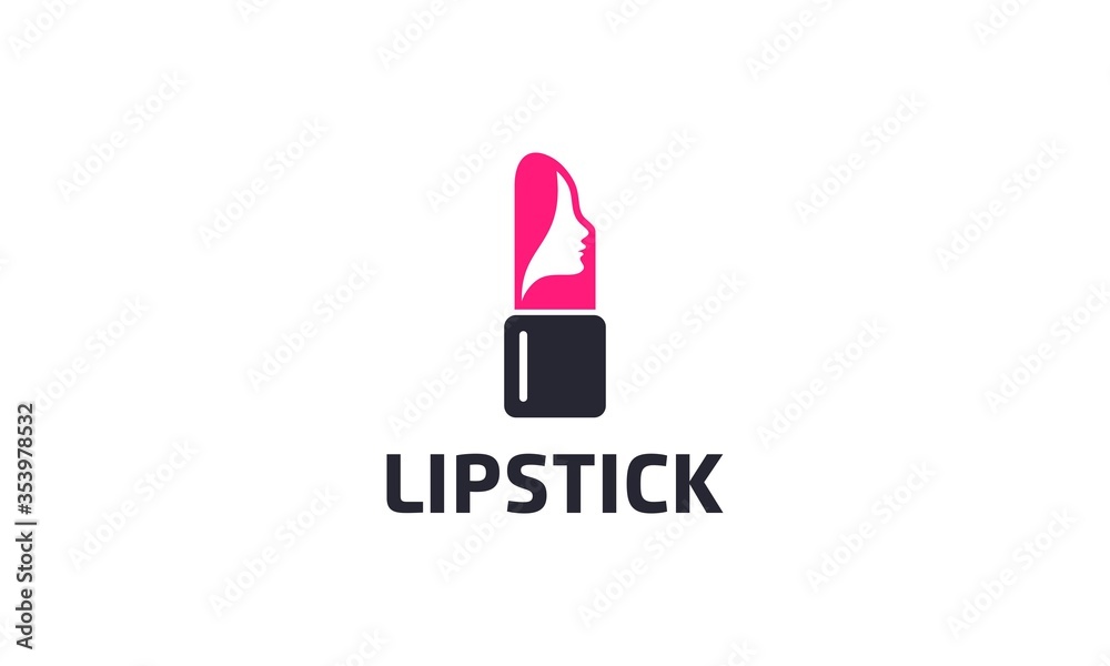 Creative lipstick for makeup and beauty logo design vector editable Stock  Vector | Adobe Stock