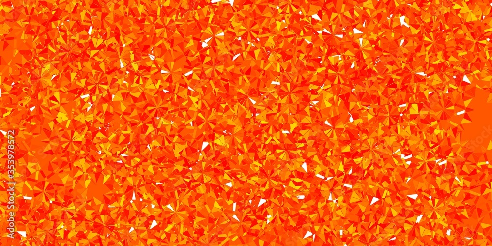 Light Orange vector background with christmas snowflakes. Light Orange vector background with christmas snowflakes.
