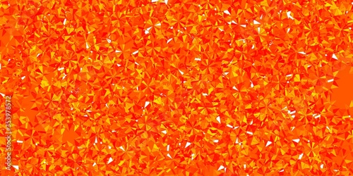 Light Orange vector background with christmas snowflakes.