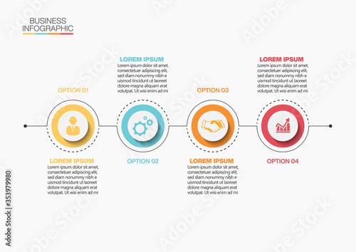 Business data visualization. timeline infographic icons designed for abstract background template milestone element modern diagram process technology digital marketing data presentation chart Vector