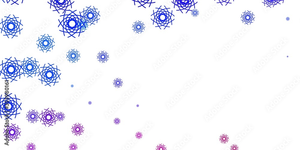 Light Blue, Red vector backdrop with chaotic shapes.