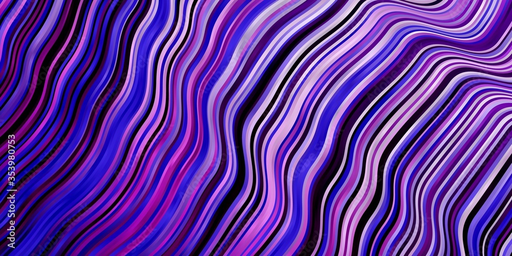 Light Purple, Pink vector background with bent lines. Abstract illustration with bandy gradient lines. Pattern for booklets, leaflets. Light Purple, Pink vector background with bent lines. Abstract illustration with bandy gradient lines. Pattern for booklets, leaflets.