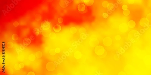 Light Yellow vector backdrop with dots. Colorful illustration with gradient dots in nature style. Pattern for websites.