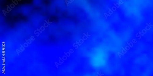 Dark BLUE vector texture with cloudy sky. Shining illustration with abstract gradient clouds. Pattern for your booklets, leaflets.