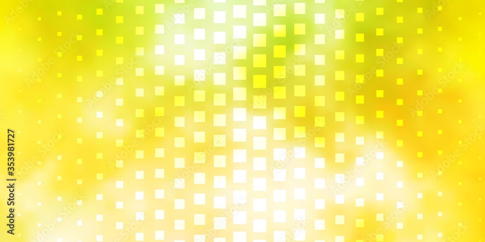 Light Green, Yellow vector layout with lines, rectangles. Rectangles with colorful gradient on abstract background. Pattern for websites, landing pages.