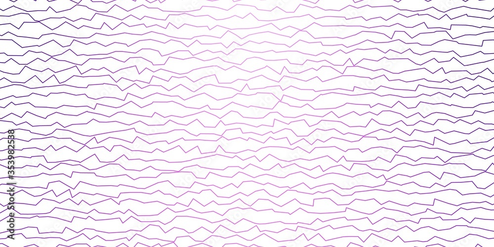 Dark Pink vector background with wry lines. Abstract gradient illustration with wry lines. Pattern for commercials, ads.