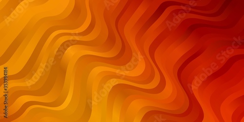 Light Orange vector pattern with lines. Brand new colorful illustration with bent lines. Pattern for websites, landing pages.