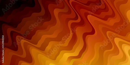 Light Orange vector backdrop with bent lines. Colorful illustration in abstract style with bent lines. Pattern for websites, landing pages.