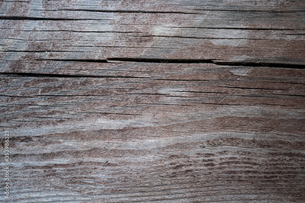 Fototapeta premium Detailed texture of an aged wooden board