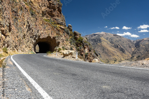 the road in the mountains