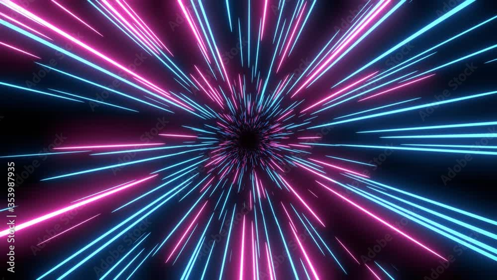 Blue and pink speed light abstract background.
Loop able Sci-fi tunnel backdrop.

