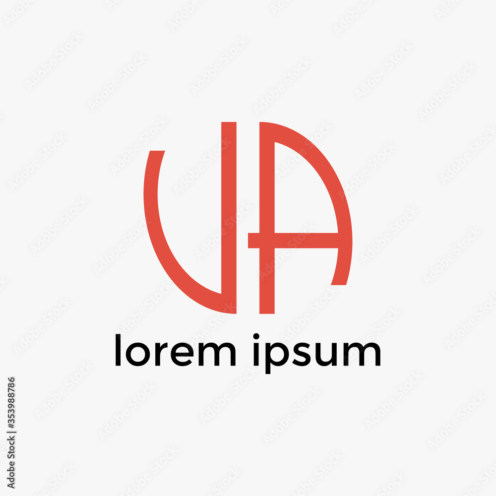 ABSTRACT FLAT LOGO VA MONOGRAM DESIGN VECTOR ABSTRACT FLAT LOGO VA MONOGRAM DESIGN VECTOR