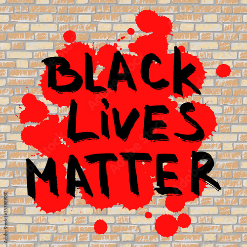 lettering BLACK LIVES MATTER