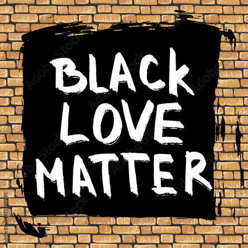 lettering BLACK LOVE MATTER