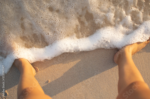 Sea foam/ Mexican beach