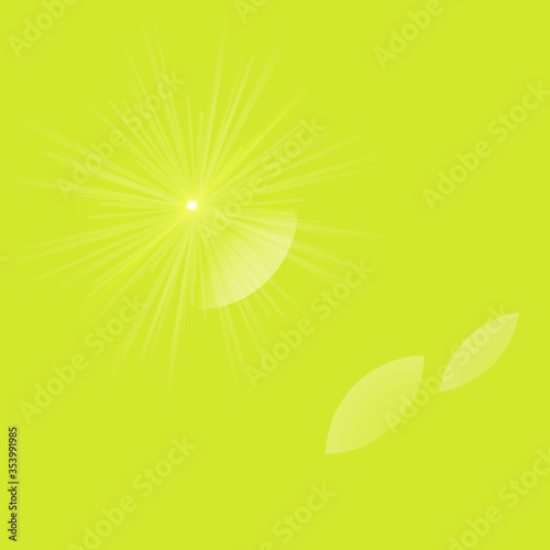abstract green background with sun