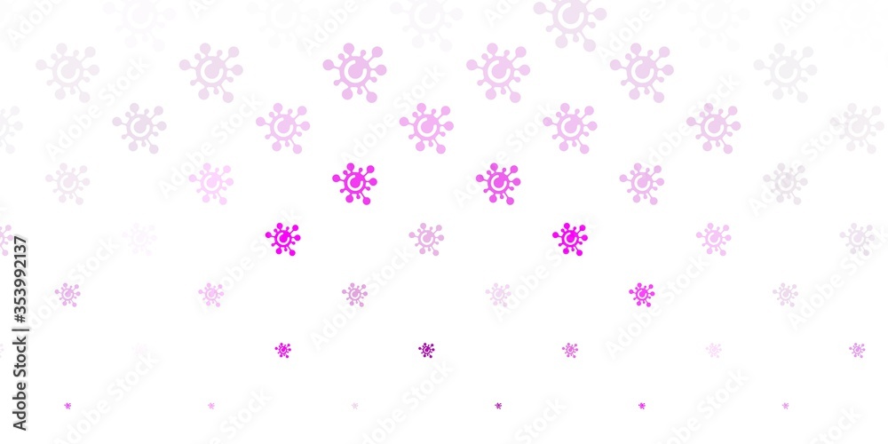 Light Purple, Pink vector texture with disease symbols. Light Purple, Pink vector texture with disease symbols.