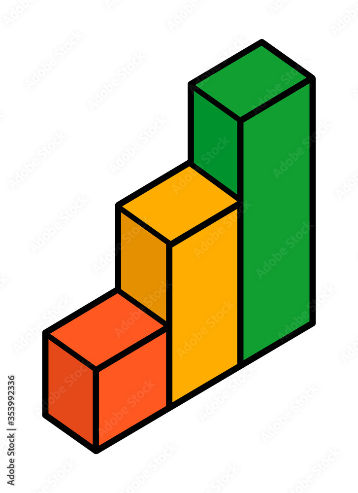 rod graph / cartoon vector and illustration, isolated on white background rod graph / cartoon vector and illustration, isolated on white background