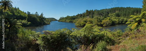 View of Lake Mangamahoe,Taranaki region on North Island of New Zealand 
 photo