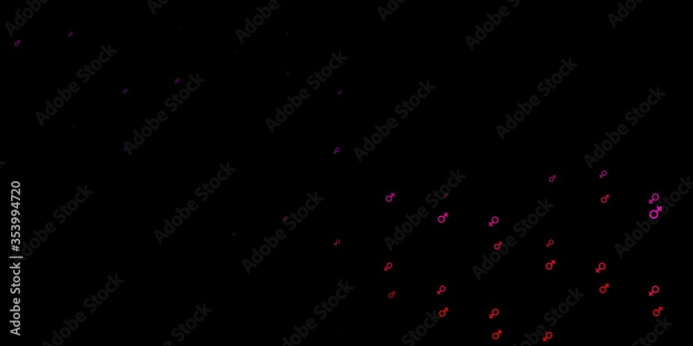 Dark Purple, Pink vector pattern with feminism elements. Dark Purple, Pink vector pattern with feminism elements.