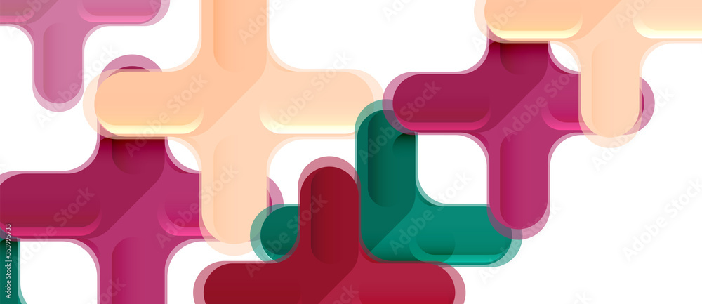 Glossy multicolored plastic style cross composition, x shape design, techno geometric modern abstract background. Trendy abstract layout template Glossy multicolored plastic style cross composition, x shape design, techno geometric modern abstract background. Trendy abstract layout template