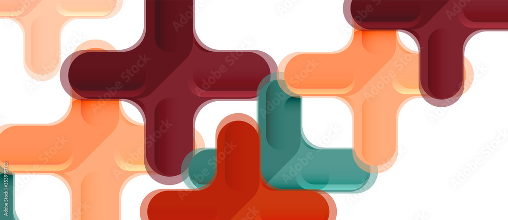 Glossy multicolored plastic style cross composition, x shape design, techno geometric modern abstract background. Trendy abstract layout template Glossy multicolored plastic style cross composition, x shape design, techno geometric modern abstract background. Trendy abstract layout template