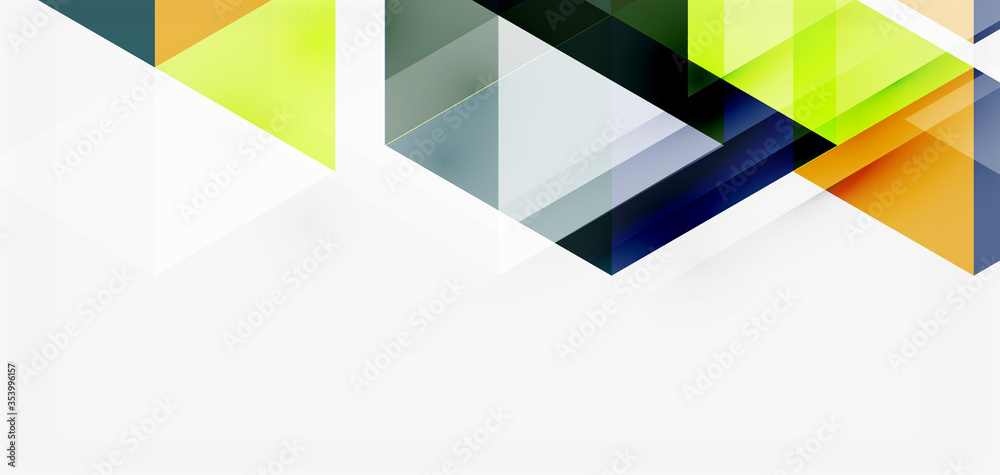 Geometric abstract background, mosaic triangle and hexagon shapes. Trendy abstract layout template for business or technology presentation, internet poster or web brochure cover, wallpaper