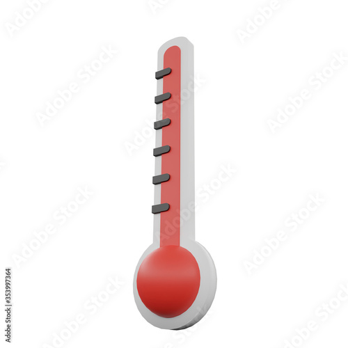 Icon 3D of Thermometer - Coronavirus and medical element