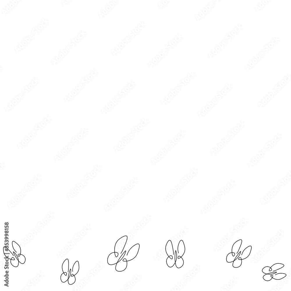Butterfly fly line drawing, vector illustration Butterfly fly line drawing, vector illustration