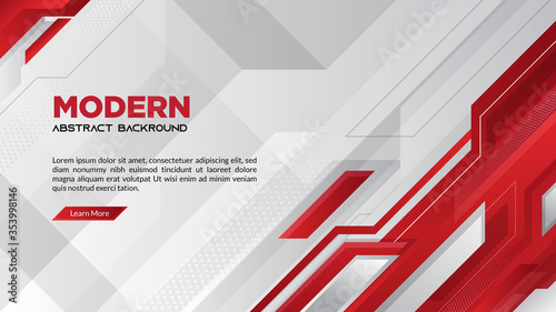 Gradient Red Modern Abstract Techonlogy Wallpaper Background For Presentation - Sport TV Branding - Wallpaper