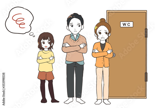 トイレに行列ができる