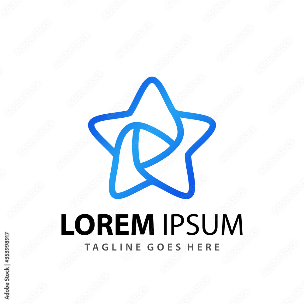 Abstract Gradient Stars Media Play Logo Design Template Premium Vector Abstract Gradient Stars Media Play Logo Design Template Premium Vector
