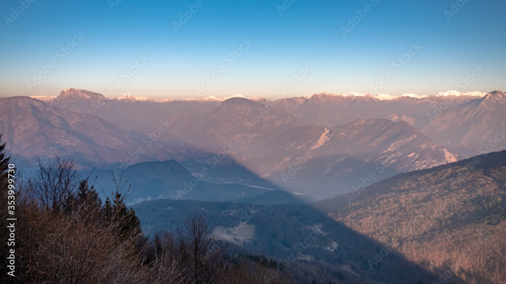 Fototapeta premium Panorama from the alpine peak