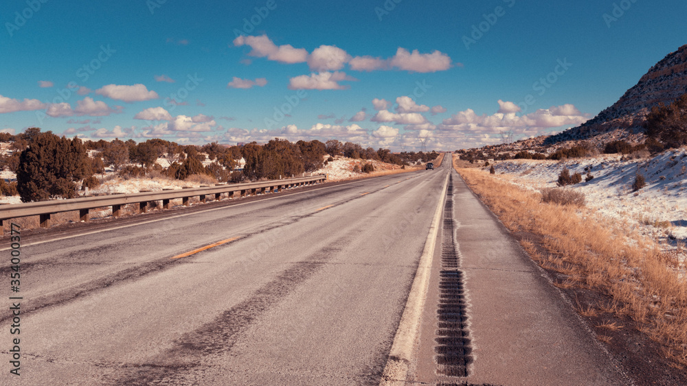 Fototapeta premium Endlose Straße USA