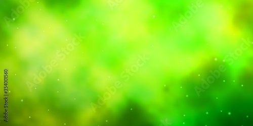Light Green vector layout with bright stars. Colorful illustration in abstract style with gradient stars. Design for your business promotion. © Guskova